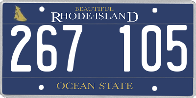 RI license plate 267105