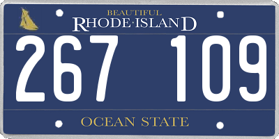 RI license plate 267109