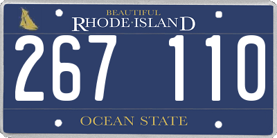 RI license plate 267110