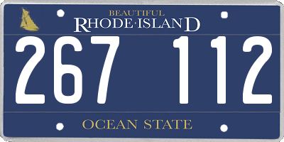 RI license plate 267112