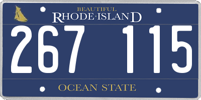 RI license plate 267115