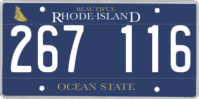 RI license plate 267116