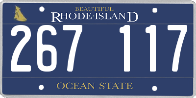 RI license plate 267117