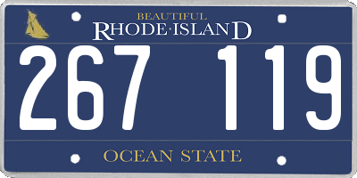 RI license plate 267119