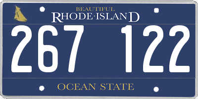 RI license plate 267122