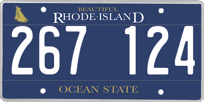 RI license plate 267124