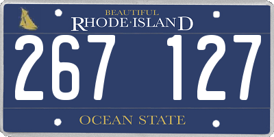 RI license plate 267127