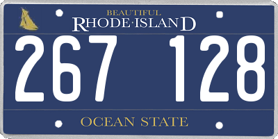 RI license plate 267128