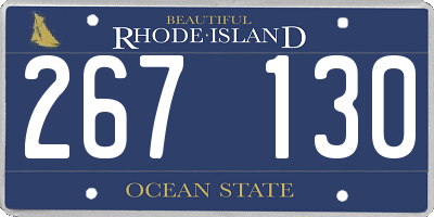 RI license plate 267130