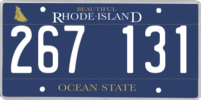 RI license plate 267131