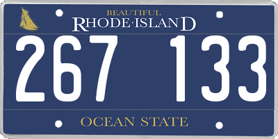 RI license plate 267133
