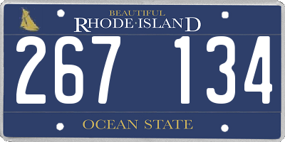RI license plate 267134