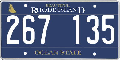 RI license plate 267135