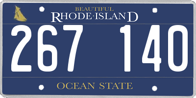 RI license plate 267140