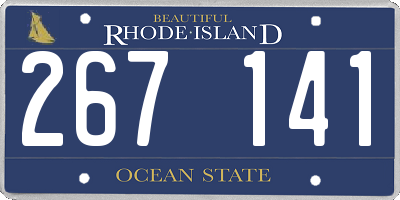 RI license plate 267141