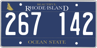 RI license plate 267142