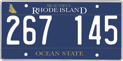 RI license plate 267145