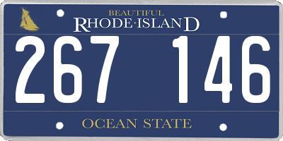 RI license plate 267146