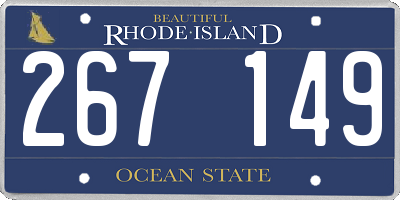 RI license plate 267149