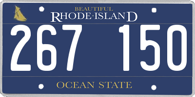 RI license plate 267150