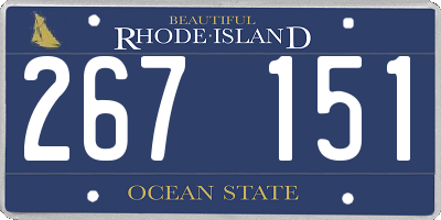 RI license plate 267151