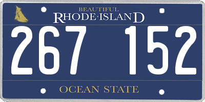 RI license plate 267152