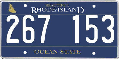 RI license plate 267153