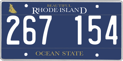 RI license plate 267154