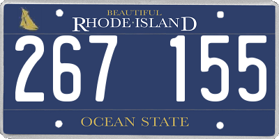 RI license plate 267155