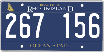 RI license plate 267156