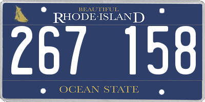 RI license plate 267158