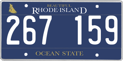 RI license plate 267159