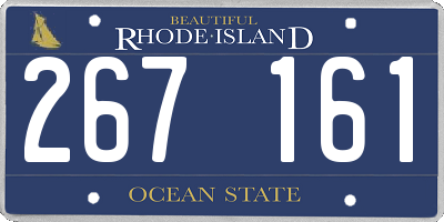RI license plate 267161