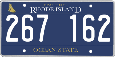 RI license plate 267162