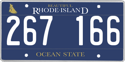 RI license plate 267166