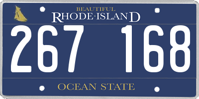 RI license plate 267168