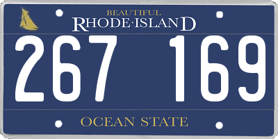 RI license plate 267169