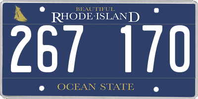 RI license plate 267170