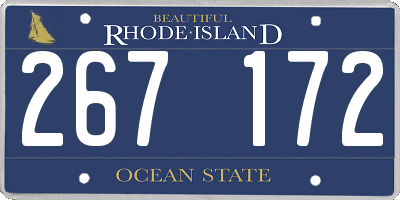 RI license plate 267172
