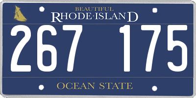 RI license plate 267175