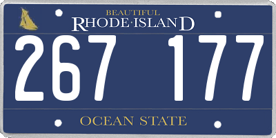 RI license plate 267177