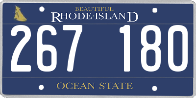 RI license plate 267180
