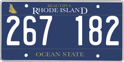 RI license plate 267182