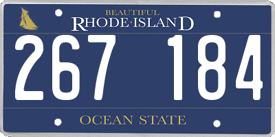 RI license plate 267184