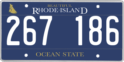 RI license plate 267186