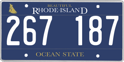 RI license plate 267187