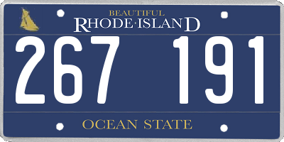 RI license plate 267191