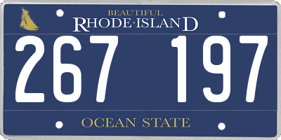 RI license plate 267197