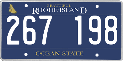 RI license plate 267198