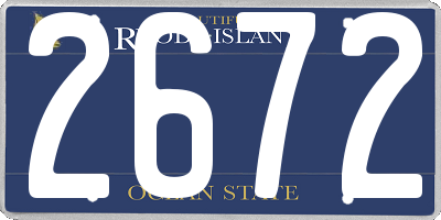 RI license plate 2672